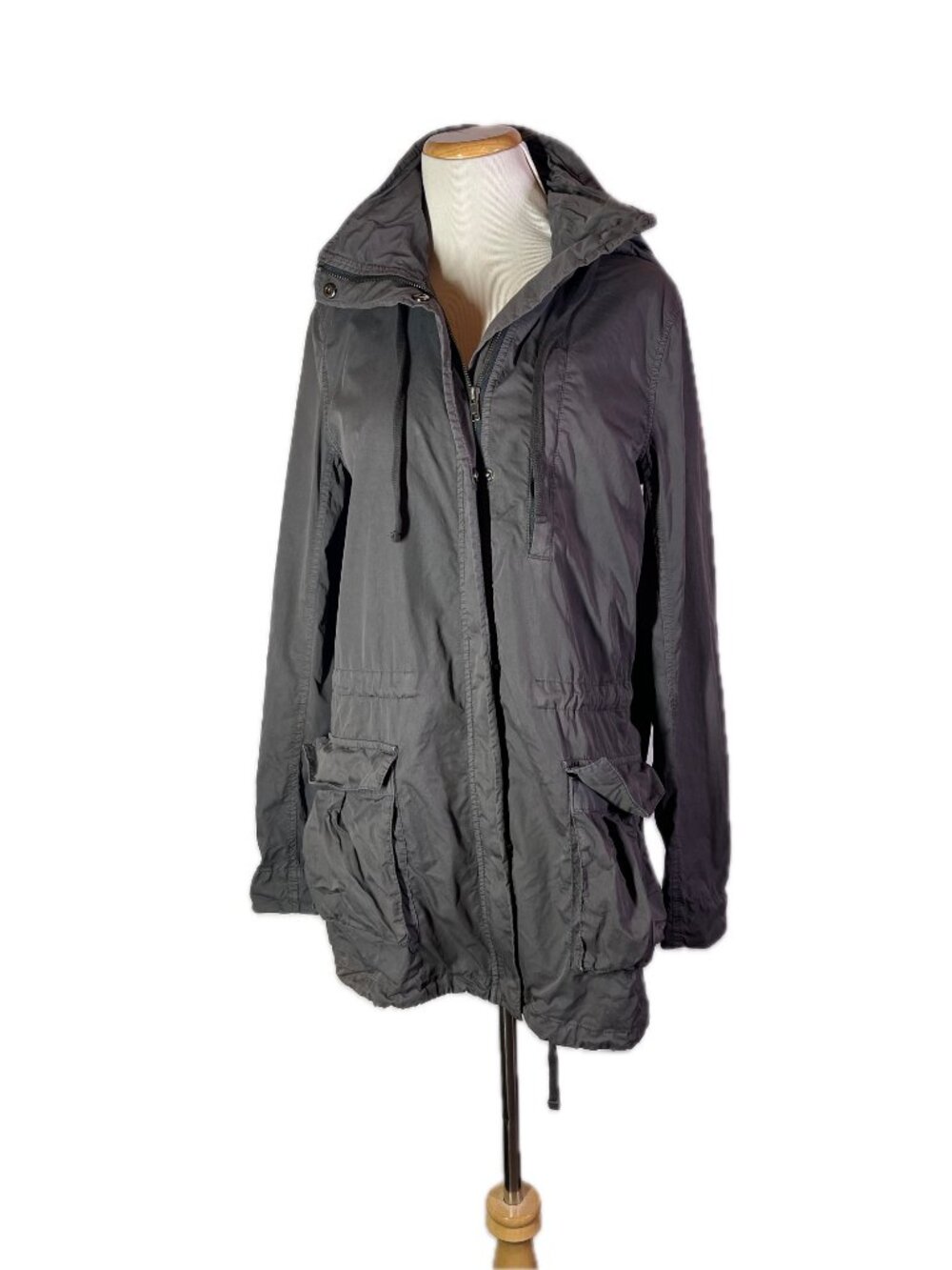 Standard James Perse Size 2 (M) Grey Fishtail Parka Jacket